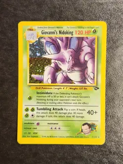 2000 Pokemon Gym Challenge Giovanni's Nidoking 7/132 Holo LP - Image 1