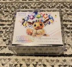 Prismatic Evolutions Pokemon Center Elite Trainer Box ETB Sealed in Acrylic Case - Image 1