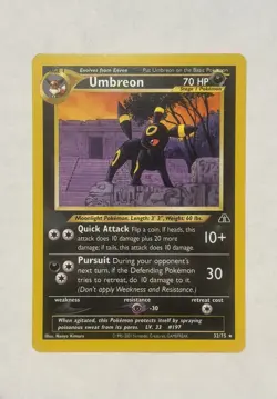 Pokemon TCG Umbreon 32/75 Non Holo Rare Neo Discovery NM - Image 1