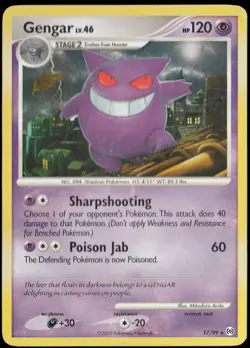 Gengar 17/99 Pokemon TCG Arceus Rare Non Holo - Image 1