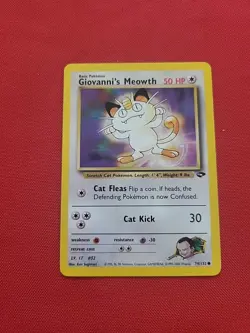 Pokemon: Giovanni's Meowth #74/132 Gym Challenge 2000 Vintage WOTC - LP - M35 - Image 3