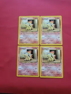 Pokemon: Cyndaquil #57/111 Neo Genesis 2000 Vintage Non-holo - NM / LP - L80 (4) - Image 1