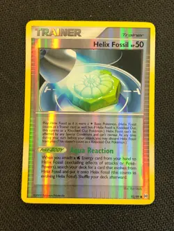 Helix Fossil 93/99 Platinum Arceus Pokemon Reverse Holo Foil - Image 1