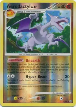Moderately Played, English Pokemon Reverse Holo Aerodactyl - 13/99 - Rare - Reve - Image 1