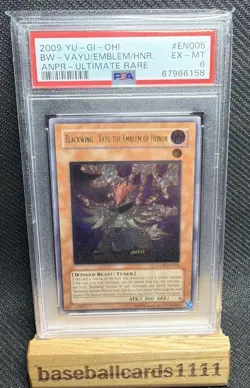 YUGIOH ANPR-EN005 BLACKWING VAYU THE EMBLEM OF HONOR ULTIMATE PSA 6 P2 - Image 1