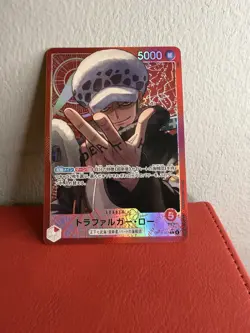 One Piece TCG OP14-001 Azure Sea's Seven Trafalgar Law Alternate Art Leader Red - Image 1