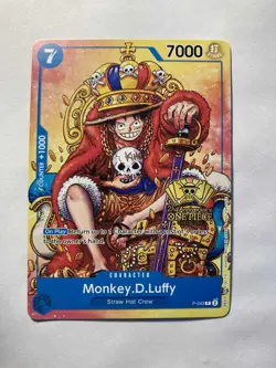 One Piece TCG Monkey.D.Luffy P-043 (2nd Anniversary Stamped Promo) - English LP - Image 1