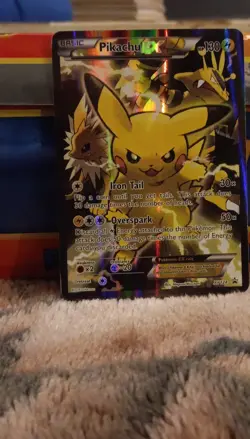 Pokemon Pikachu EX XY124 Full Art Promo Holo Card XY Basic Electric - Image 1