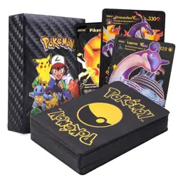 New Foil Black PACK 55 CARDS TCG GX Vmax GX Card Charizard Rare Pokemon Card - Image 3