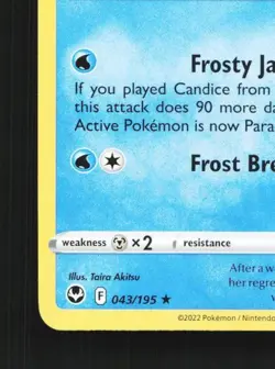 Froslass 043/195 NM Silver Tempest English Pokemon Card TCG - Image 2