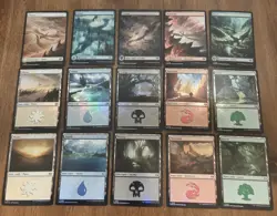 Tarkir Dragonstorm MTG FOIL Land Full Set - Image 1