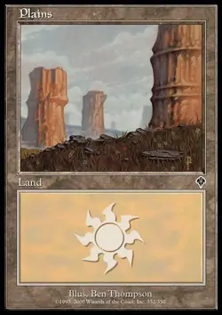 MTG Plains (332) - Foil, Invasion, Heavily Played, English - Image 1