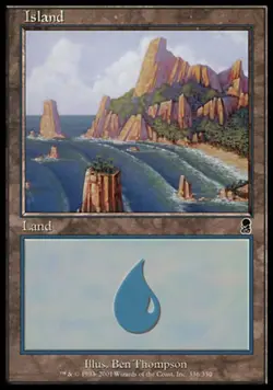 MTG Island (336) - Foil, Odyssey, Heavily Played, English - Image 1
