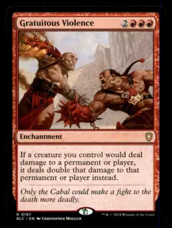 Gratuitous Violence LP Light Play Bloomburrow Commander MTG [12412] - Image 1