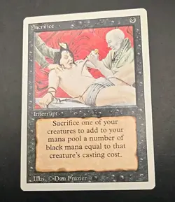 Sacrifice Revised Edition MTG Regular Lightly Played - Image 1
