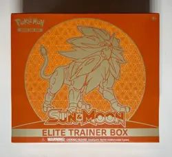 Pokemon Sun and Moon Solgaleo Elite Trainer Box ETB New Factory Sealed - Image 1