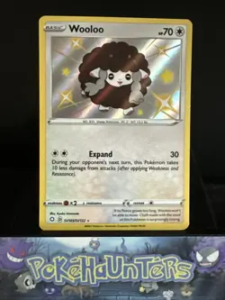 Pokemon Card Wooloo SV103/SV122 Shining Fates Shiny Vault Holo Rare NM - Image 1