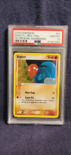 Pokemon PSA 10 EX Crystal Guardians Diglett 50/100 Reverse - Image 1