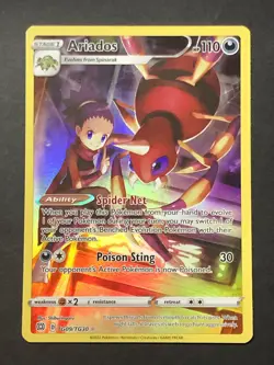 Pokemon TCG Ariados TG09/TG30 Swsh09 Brilliant Stars Trainer Gallery Holo NM - Image 1