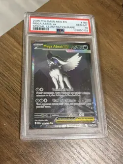 2025 Pokemon Mega Evolution Base #180 SIR Full Art Mega Absol ex PSA 10 Gem Mint - Image 1