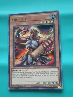 Yugioh Gigantes Ultra Rare 1st Edition GFTP-EN074 LP - Image 1