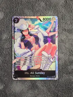 Ms. All Sunday (SR) OP14-084 One Piece TCG The Azure Sea's Seven - Image 1