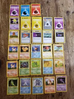 Base Set Shadowless Pokemon Card Lot (28 cards) LP/NM Vintage Energy Trainers ++ - Image 1