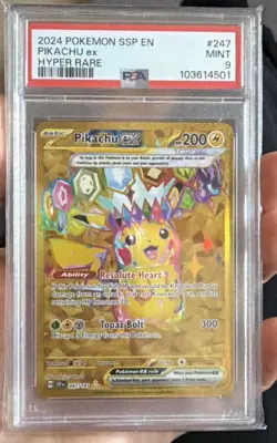 PSA 9 Pikachu ex 247/191 & PSA 9 Gengar ex 193/162 Pokemon Graded Cards - Image 1