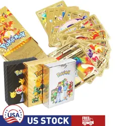 55-Pack Pokemon Card Foil Pack Card TCG GX Vmax GX Card Lizard Rare US - Image 1