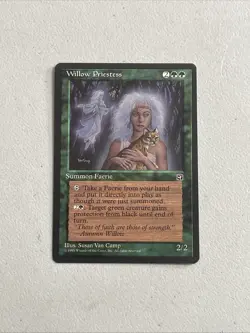 Magic the Gathering MTG 1995 Homelands Card -- Willow Priestess - Image 1