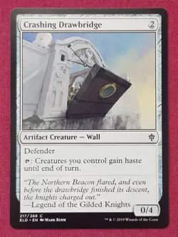 Magic The Gathering THRONE OF ELDRAINE CRASHING DRAWBRIDGE artifact card MTG - Image 1