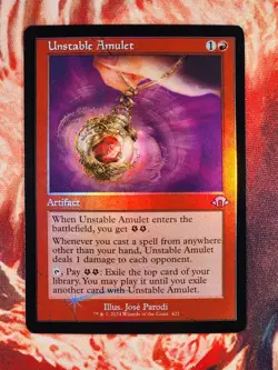 Unstable Amulet Foil (Retro Frame) Modern Horizons 3 Magic Gathering MTG MH3 - Image 1