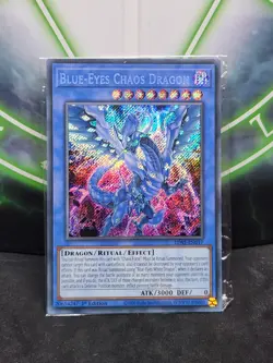 Yugioh Blue-Eyes Chaos Dragon Secret Rare LDS2-EN017 Sealed - Image 1