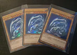 3x Blue-Eyes White Dragon CT13-EN008 Ultra Original SDK Kaiba Artwork YUGIOH LP+ - Image 1