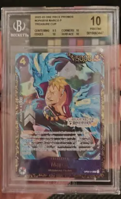 ONE PIECE Tcg Marco OP02-018 TREASURE CUP CHAMPIONSHIP PROMO ENG BGS 10 PRISTINE - Image 1