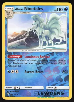 Alolan Ninetales - 28/147 - Reverse Holo Rare - Burning Shadows - Pokemon Card - Image 1
