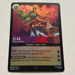 Te Ka 54/204 Disney Lorcana Archazia's Island Super Rare Cold Foil Card NM - Image 1