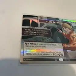 Star Wars Unlimited Jump To Lightspeed Luke Skywalker SHOWCASE Leader Card - Image 3