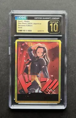 2025 ONE PIECE HEROINES EDITION GOLD JAPANESE DON!! CARD ROBIN CGC 10 PRISTINE - Image 1