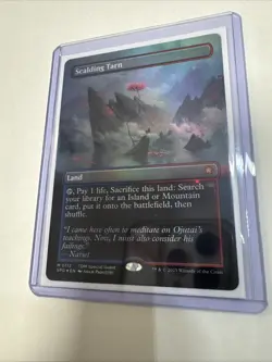 MAGIC THE GATHERING TCG: SCALDING TARN #112 borderless foil LIGHT PLAY ng11321 - Image 1