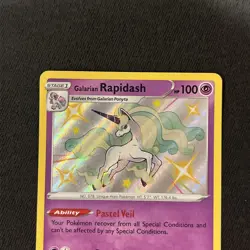 Pokemon TCG Galarian Rapidash Shining Fates SV048/SV122 Shiny Holo Rare - Image 2