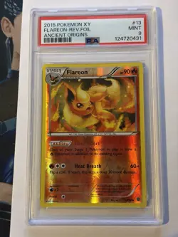 Pokemon Flareon XY Ancient Origins Reverse Holo #13 PSA 9 Mint - Image 1