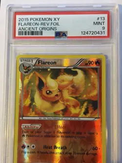 Pokemon Flareon XY Ancient Origins Reverse Holo #13 PSA 9 Mint - Image 2