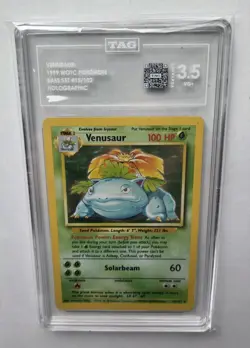 Pokemon TCG - Venusaur 15/102 (Base Set) Unlimited (TAG 3.5 - VG+) - Image 1