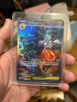 Pokemon TCG Charizard x EX SIR Phantasmal Flames 125/094 - see description Wet - Image 2