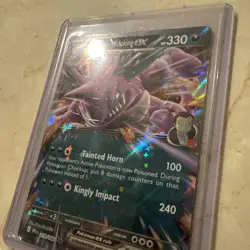 Team Rocket's Nidoking ex Pokemon Destined Rivals 119/182 Double Rare NM - Image 2