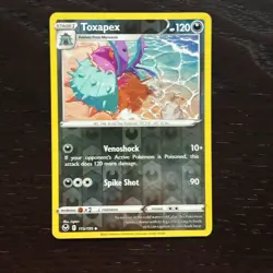 Toxapex 115/195 Pokemon Silver Tempest Sword & Shield Reverse Holo Uncommon NM - Image 1