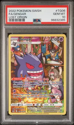 2022 POKEMON SWORD & SHIELD LOST ORIGIN #TG06 FULL ART/GENGAR PSA 10 - Image 1