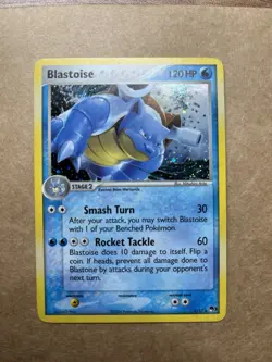 Pokemon POP Series 3 Promo Blastoise 1/17 Holo Rare Played - Image 1