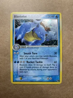 Pokemon POP Series 3 Promo Blastoise 1/17 Holo Rare Played - Image 2